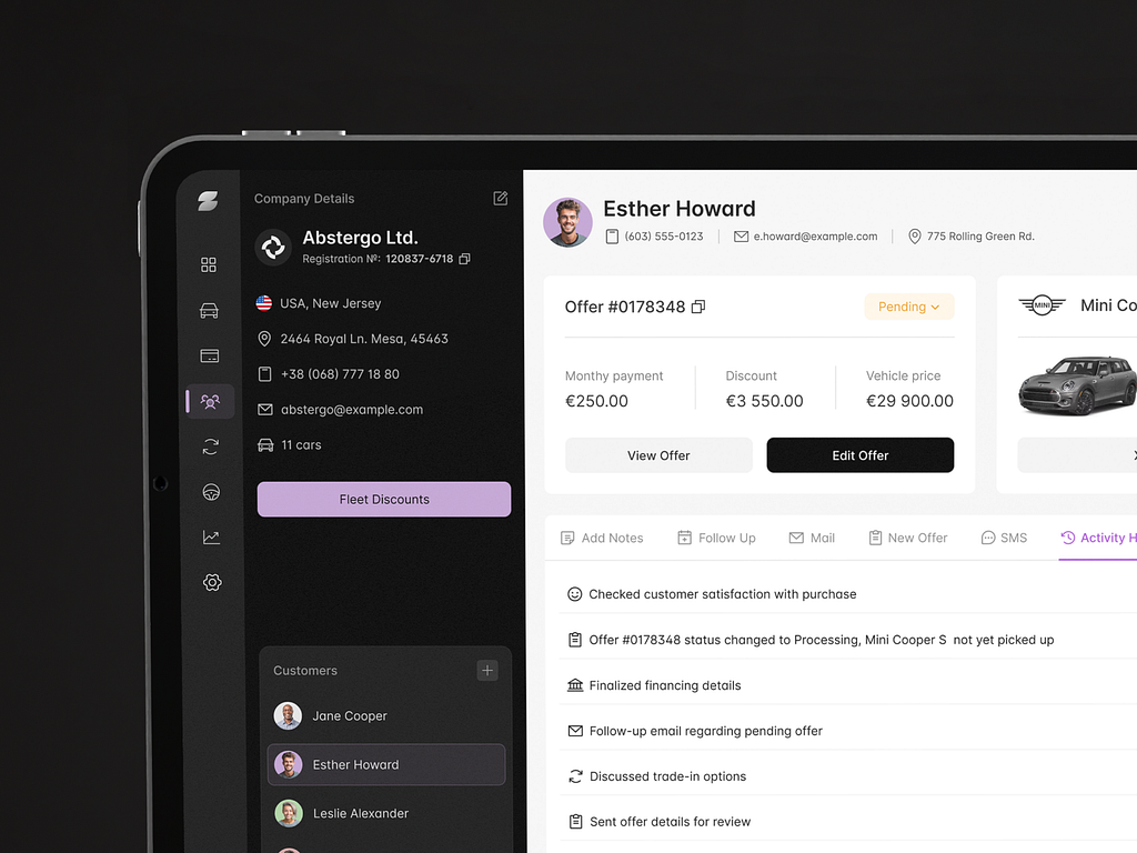 Car CRM Dashboard